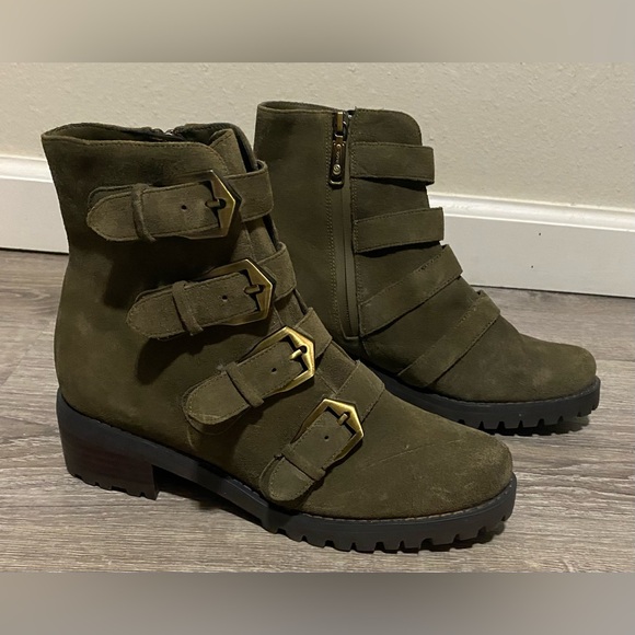 Blondo Leather Waterproof Moto Buckle Ankle Boots | Booties - Picture 2 of 9